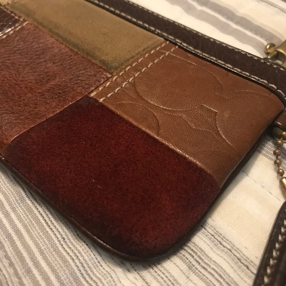 Coach Leather Multi Patch Print Wristlet - Picture 4 of 6